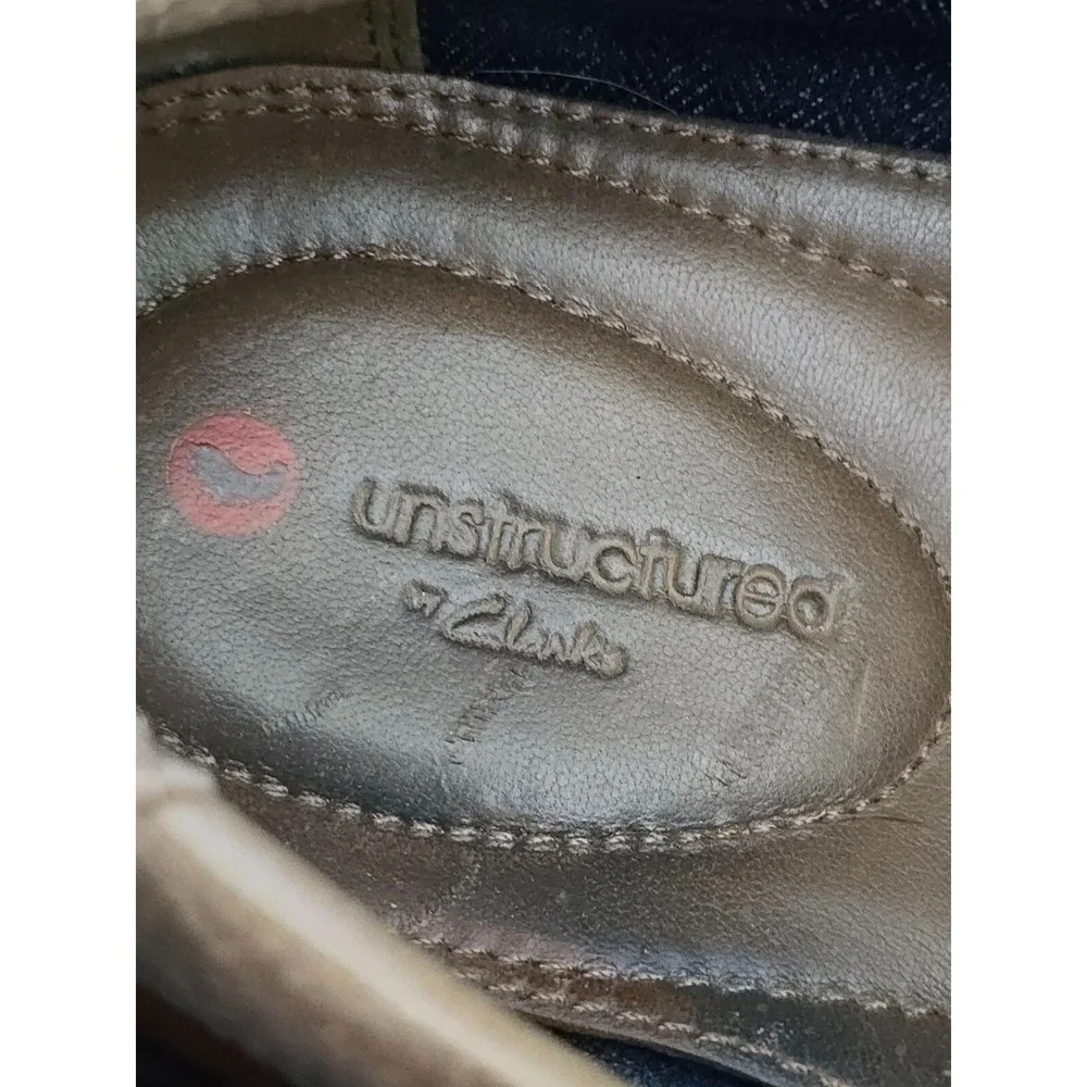 Clarks Unstructured Mens Leather Lace-Up Shoes Size 9
